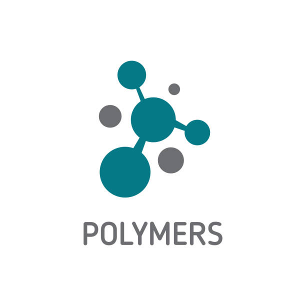 polymer-logo-konzeptvektor - polymer stock-grafiken, -clipart, -cartoons und -symbole