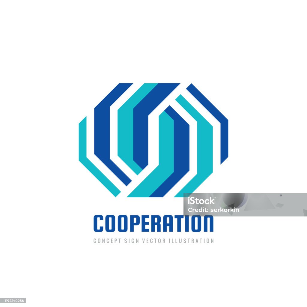 Cooperation Display Lettering Cooperation Abstract Business Sign Design Development Strategy Sign ...