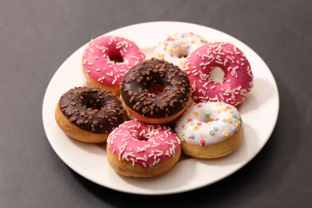 istock collection of donut with various icing 1192240656