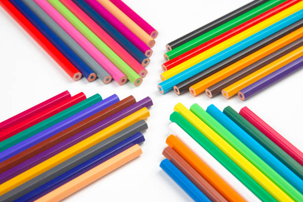 istock Colored pencils for drawing on a white background. Education and creativity. Leisure and art 1192241889