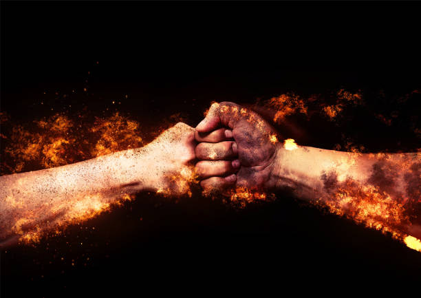 istock Clash fist and fist 1192246850