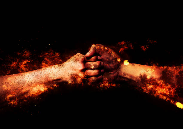 istock Clash fist and fist 1192246876