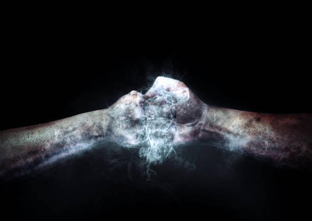 istock Clash fist and fist 1192247074