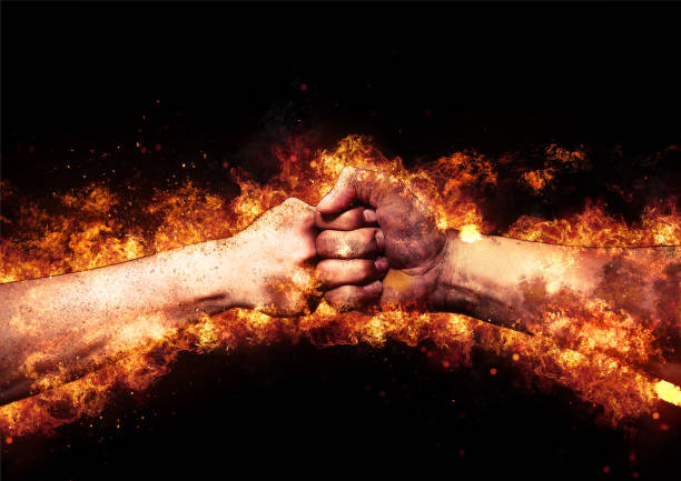 istock Clash fist and fist 1192247116