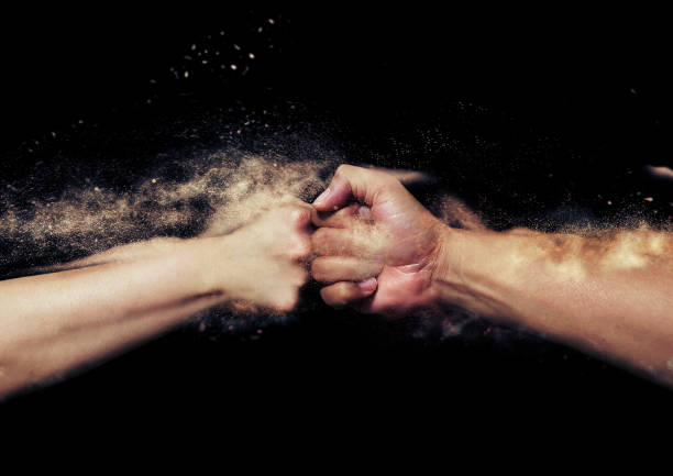 istock Clash fist and fist 1192247149