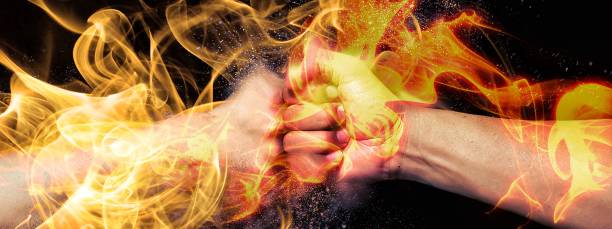 istock Clash fist and fist 1192247267