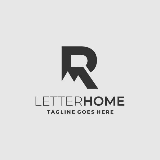 ilustrações de stock, clip art, desenhos animados e ícones de letter r illustration vector template - symbol sign vector letter r