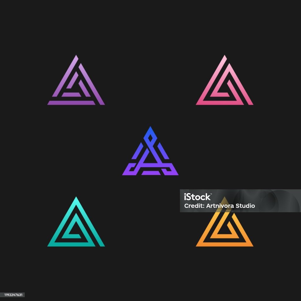 Triangle Symbol Image Triangle Illustration Vector Template Stock Illustration - Download ...