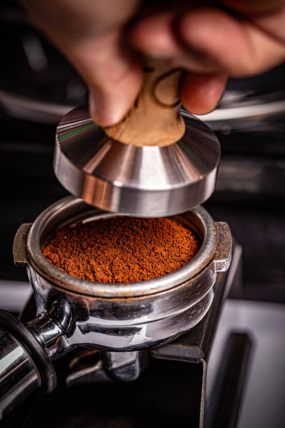 istock Tamped espresso coffee 1192250511