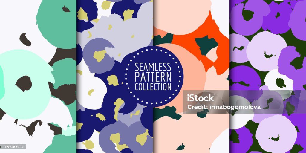 Floral Seamless Pattern Collection Vector Design For Paper Fabric ...
