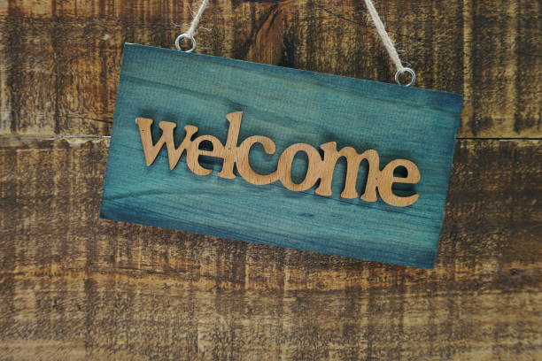 istock Welcome sign and home decor with space copy background 1192257115