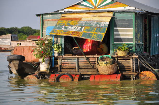 종크나스, 캄보디아 - flood people asia cambodia 뉴스 사진 이미지