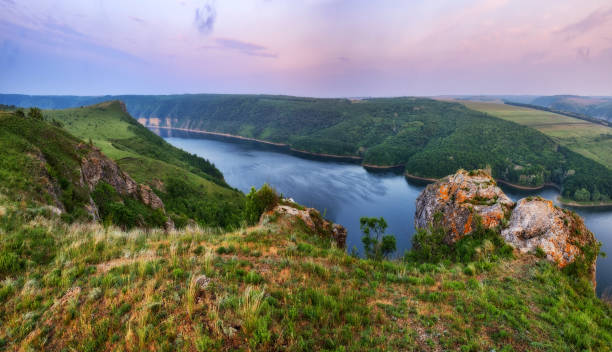 istock Dnister River Canyon. picturesque dawn 1192263980