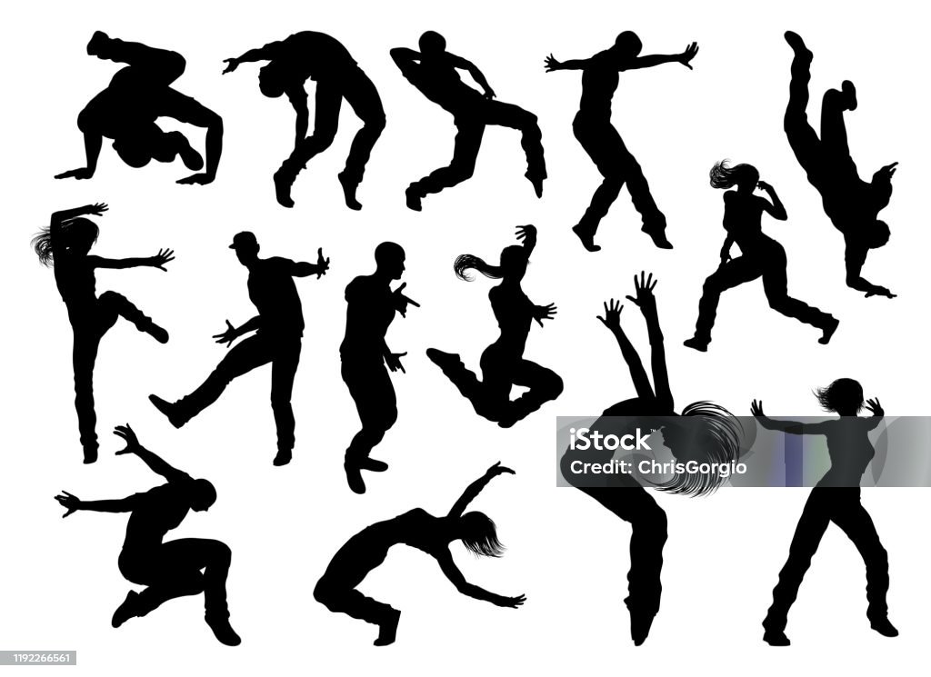 Street Dance Dancer Silhouettes Stock Illustration - Download Image Now -  Dancing, In Silhouette, Dancer - iStock