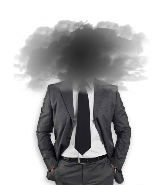 istock Digital Composite Image Of Businessman Standing Amidst Smoke Against White Background 1192271817