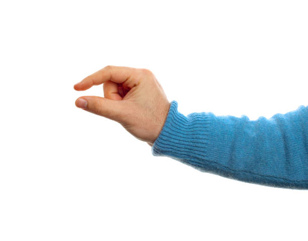 istock Cropped Hand Of Man Gesturing Against White Background 1192272710
