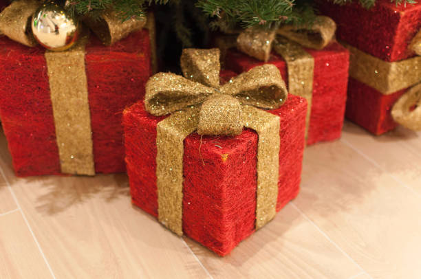istock Christmas gift decoration under the Christmas tree 1192274704