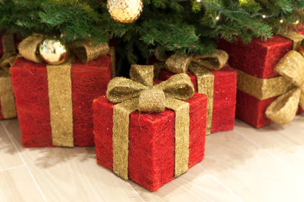 istock Christmas gift decoration under the Christmas tree 1192274730