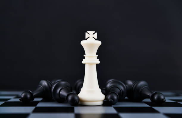 istock Chess board and pieces in a chess game. business concept 1192276001
