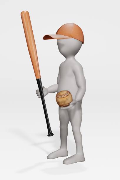 istock 3D Render of Cartoon Character with Baseball Bat 1192279319