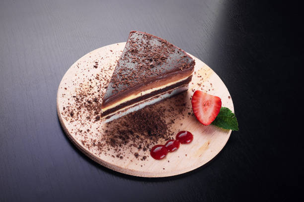 istock A piece of coconut chocolate cake on the table 1192280723