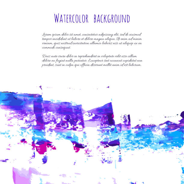 istock Violet, pink, purple, magenta, blue watercolor texture vector 1192283022