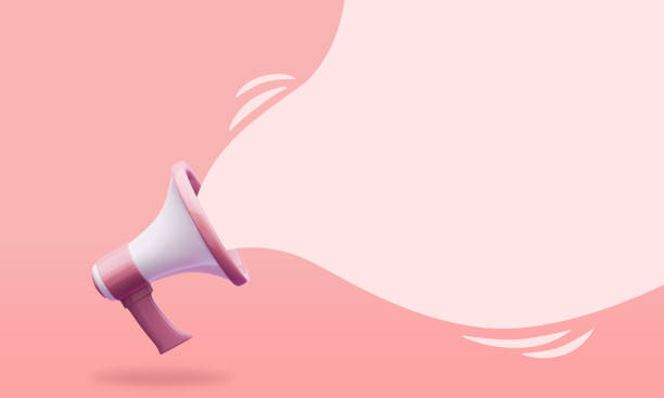 megaphone with Speech bubble illustration megaphone,Speech bubble, illustration, south korea photos stock pictures, royalty-free photos & images