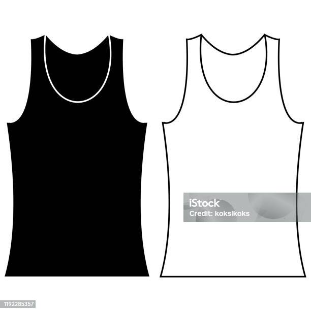 Black, White Tank Tops Template SVG Graphic by ClothingArtStudio · Creative  Fabrica