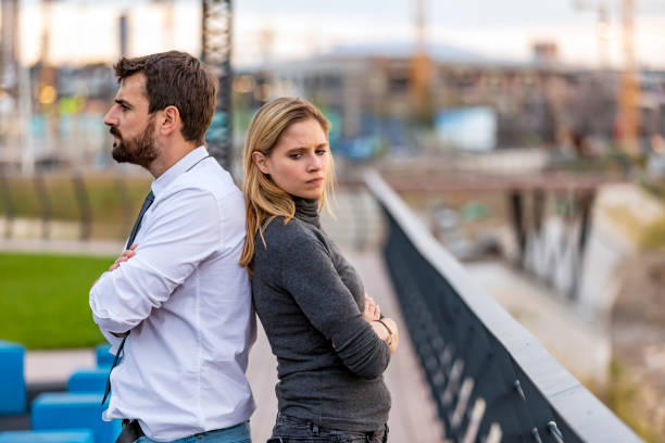 istock Young Couple with Communication Problems is Arguing Outdoors 1192285961
