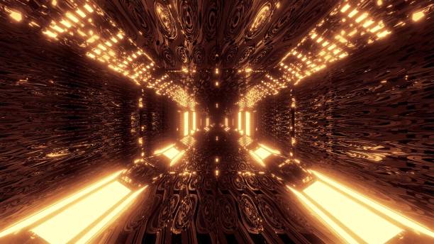 istock glowing sci-fi tunnel corridor with abstract eye texture 3d illustration wallpaper background 1192288112
