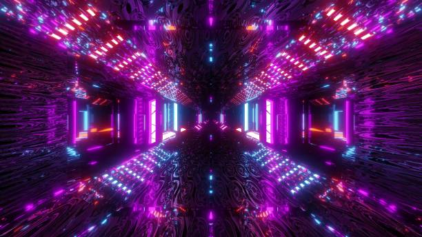 istock glowing sci-fi tunnel corridor with abstract eye texture 3d illustration wallpaper background 1192289824