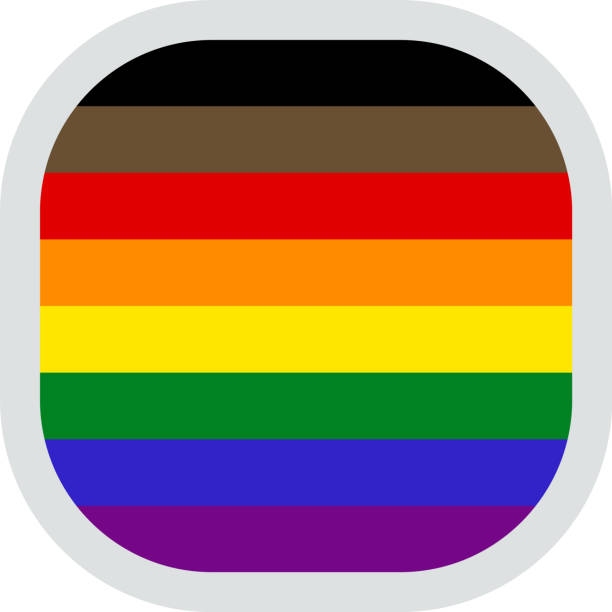 ilustrações de stock, clip art, desenhos animados e ícones de lgbt flag, round shape icon on white background - passion sexual activity sexual issues sex