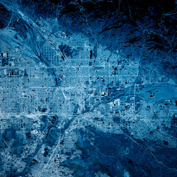 istock San Bernardino California 3D Render Map Blue Top View Oct 2019 1192293613