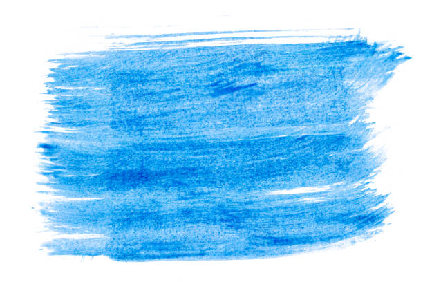 istock Blue watercolor on a white background 1192293752