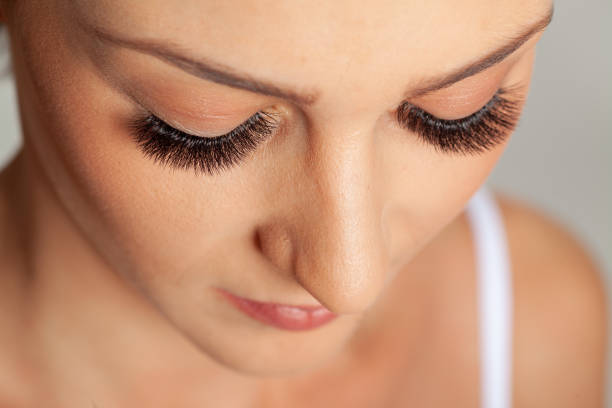 istock Woman Eyes with Long Eyelashes. Eyelash Extension. Beautiful Lashes. 1192294636