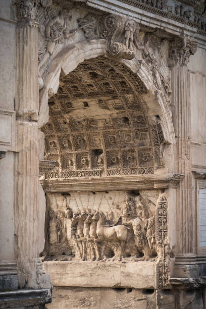 istock Rome - architecture and sculpture - Hadrian's arch interior 1192295947