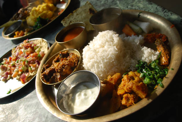 istock Traditional nepali thali at local restaurant kathmandu. 1192297596