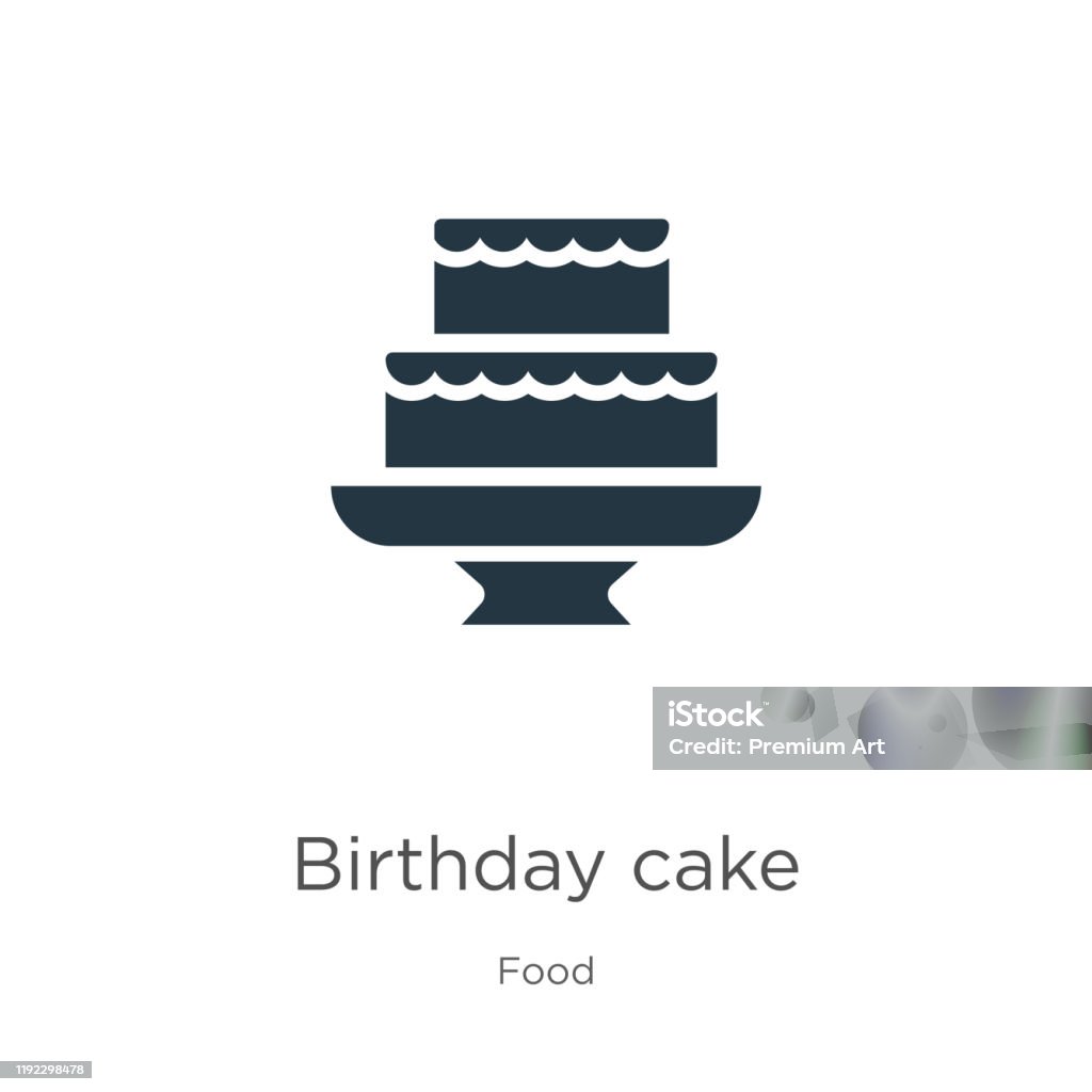 Birthday Cake Icon Vector Trendy Flat Birthday Cake Icon From Food ...