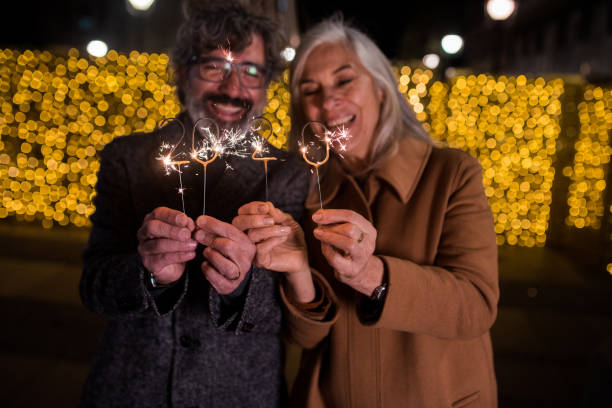 istock Mature couple celebrating New Year 2020 1192298607