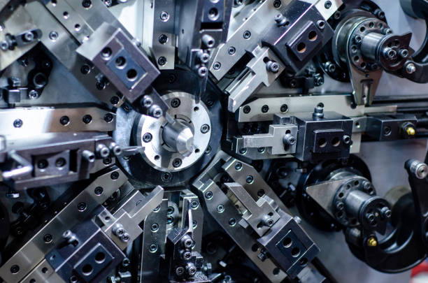 istock Close-up of CNC Multiforming machine. 1192298957