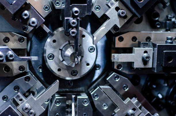 istock Close-up of CNC Multiforming machine. 1192298980