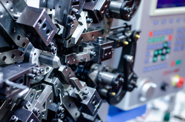 istock Close-up of CNC Multiforming machine. 1192299018