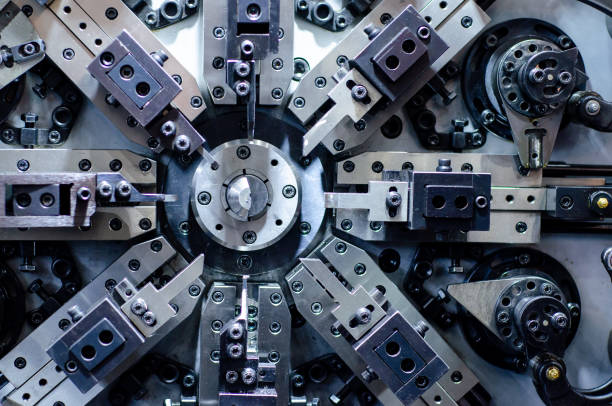 istock Close-up of CNC Multiforming machine. 1192299035