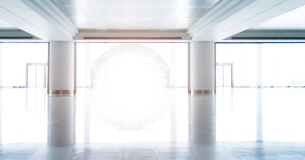 Empty contemporary hall in a modern office building.