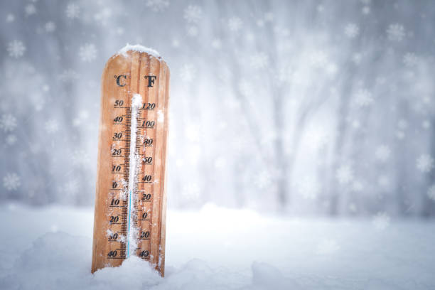 istock Thermometer with Celsius scale placed in a fresh snow 1192302518