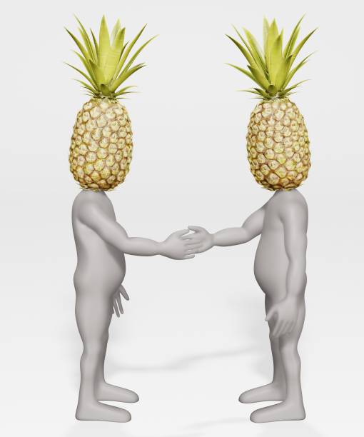 istock 3D Render of Cartoon Character with Pineapple 1192305170
