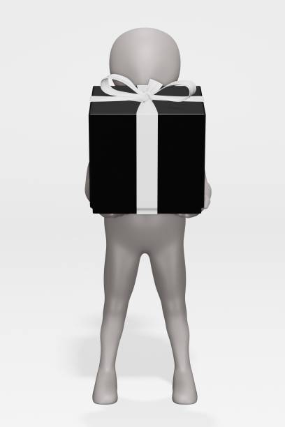 istock 3D Render of Cartoon Character with Gift 1192305398