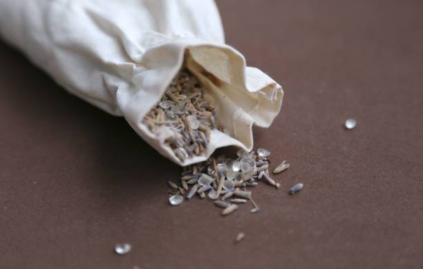 istock Lavender seeds in handmade fabric bag and bath salt 1192305560