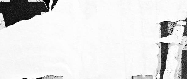 istock Blank white black old ripped torn paper crumpled creased posters grunge textures backdrop backgrounds placard 1192306695