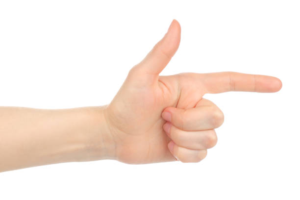 istock Woman hand on white background 1192308557